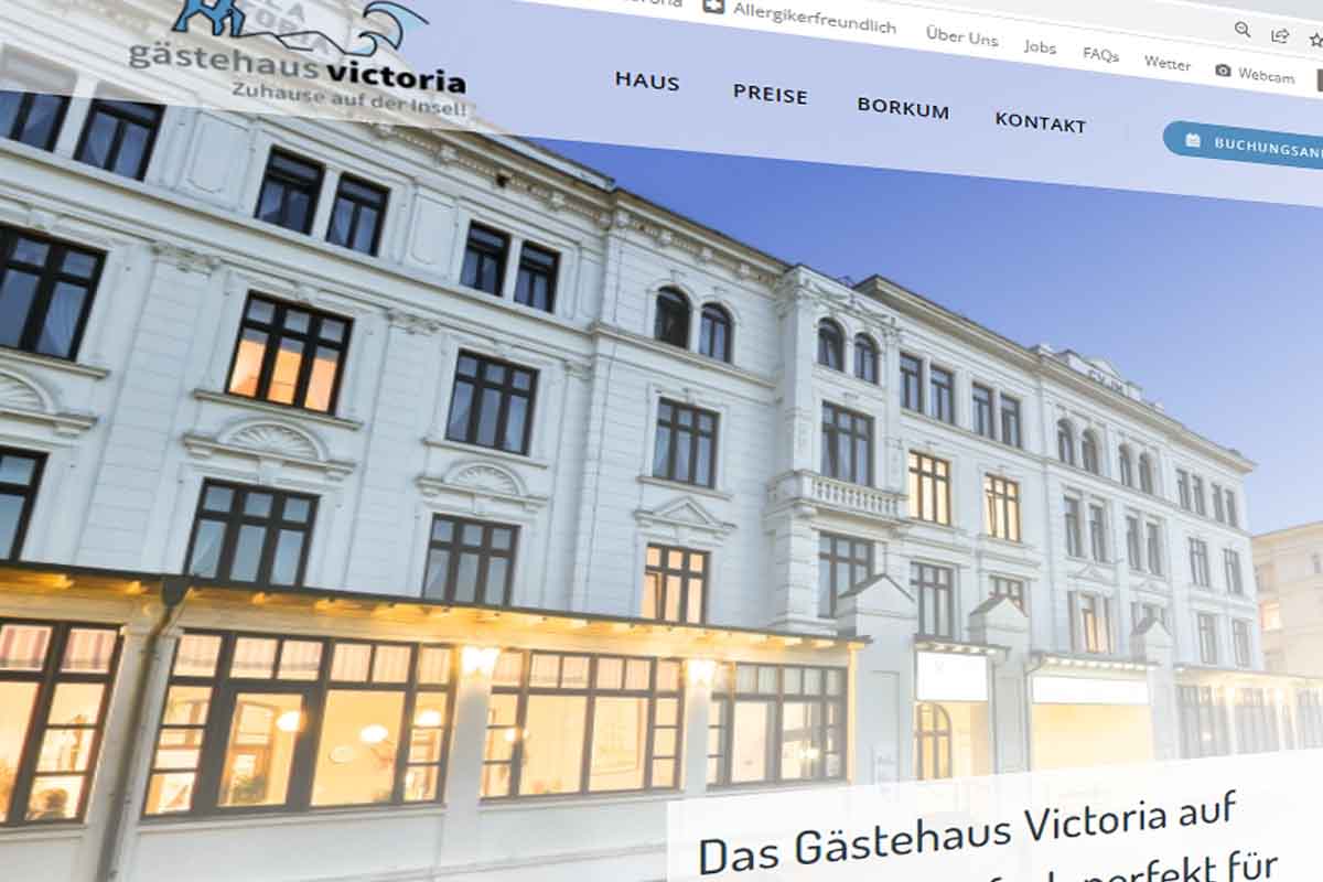 Webseite Gästehaus-Victoria